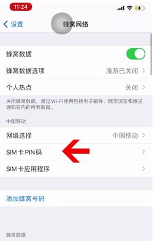 西昌苹果14维修网分享如何给iPhone14的SIM卡设置密码 